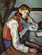Paul Cezanne The Boy in the Red Waistcoat Spain oil painting artist